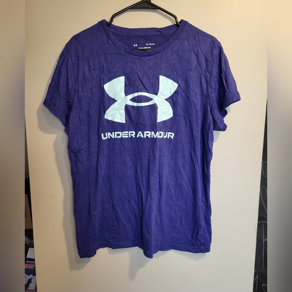 Under Armour Women's Short Sleeve Tee in Purple, Size XL - Picture 1 of 4